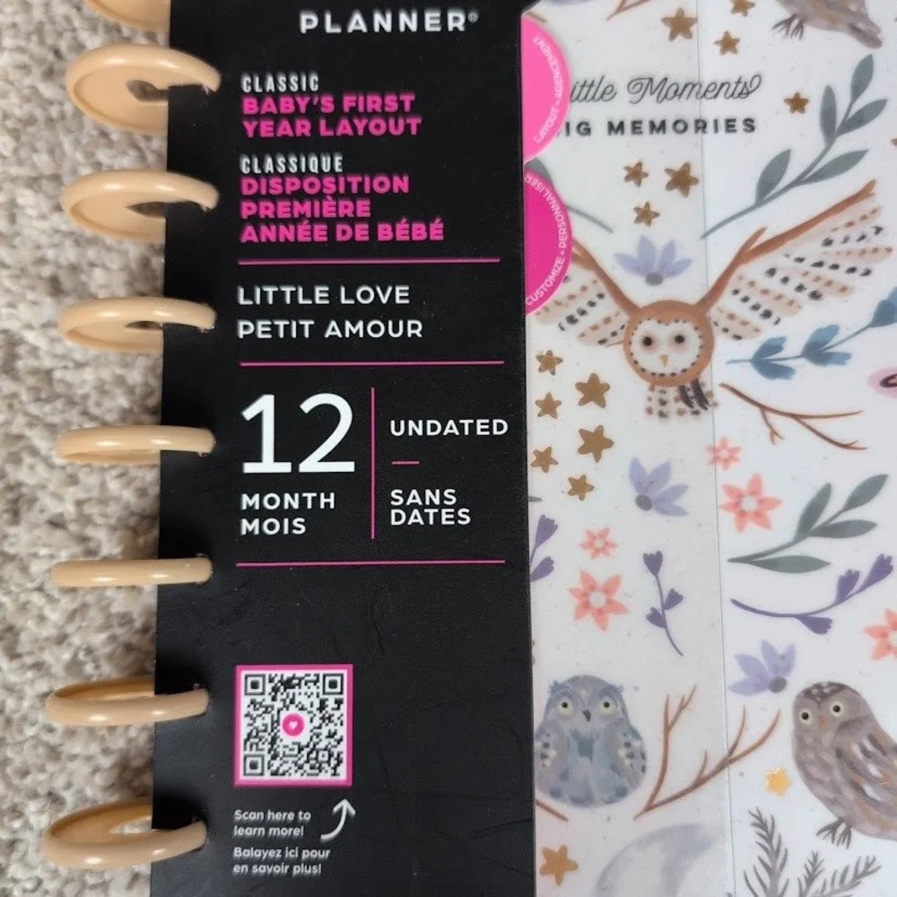 Happy Planner Baby's First Year Layout Little Moments Undated‎ 12 Month